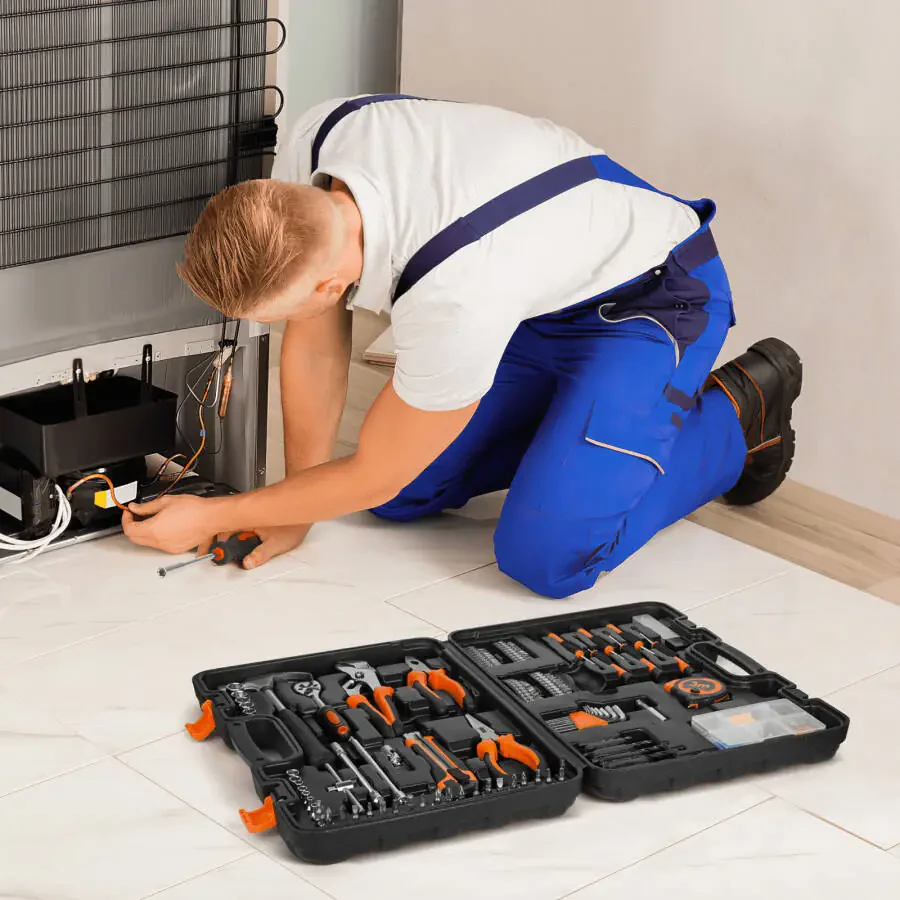 171 Piece Household Tool Kit/Mechanics Tool Set, Socket Wrench Auto Repair Tool Combination Package 1/4