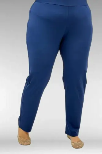 1727 Plus Size Long Sleeve Hijab Swimsuit Set - Eye Pattern Indigo-Indigo - 3