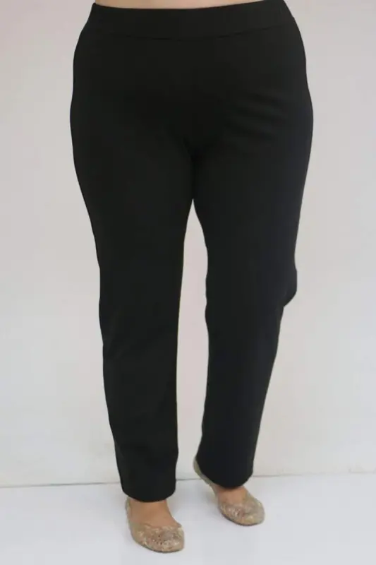 1733 Plus Size Zippered Hijab Swimsuit - Black - 3