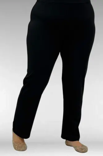 1733 Plus Size Zippered Hijab Swimsuit - Leaf Pattern Blue-Black - 3