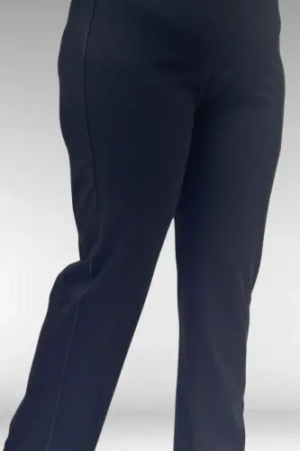 1741 Büyük Beden Kıstırma Biyeli Tesettür Mayo - Siyah - 3