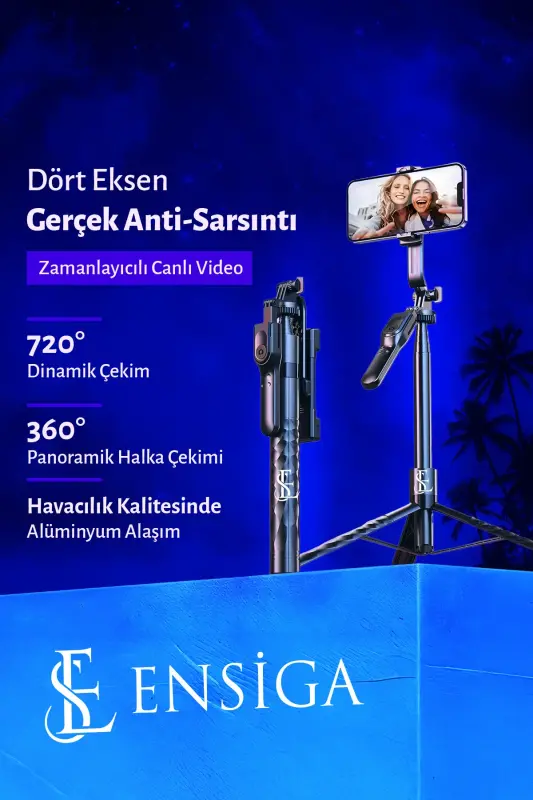 175 Cm Uzaktan Kumandalı Canlı Yayın Bluetooth Standlı Selfie Çubuğu Tripod - K28 - 3