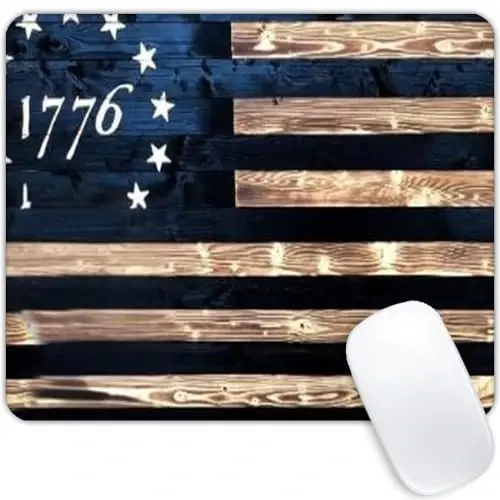 1776 Vintage American Flag Mouse pad Customized Mousepad Non-Slip Rubber Base Mouse Pads for Computers Laptop Office Desk Accessories Mouse pad 