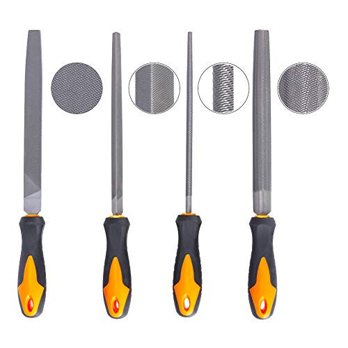 17Pcs File Tool Set with Carry Case,Premium Grade T12 Drop Forged Alloy Steel, Precision Flat/Triangle/Half-round/Round Large File and 12pcs Needle Files/1 brush - 3