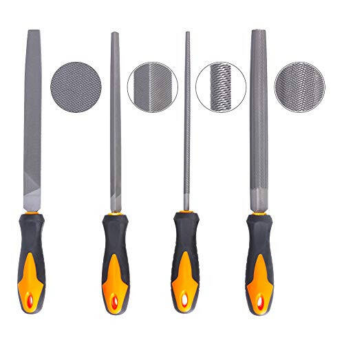 17Pcs File Tool Set with Carry Case,Premium Grade T12 Drop Forged Alloy Steel, Precision Flat/Triangle/Half-round/Round Large File and 12pcs Needle Files/1 brush - 3