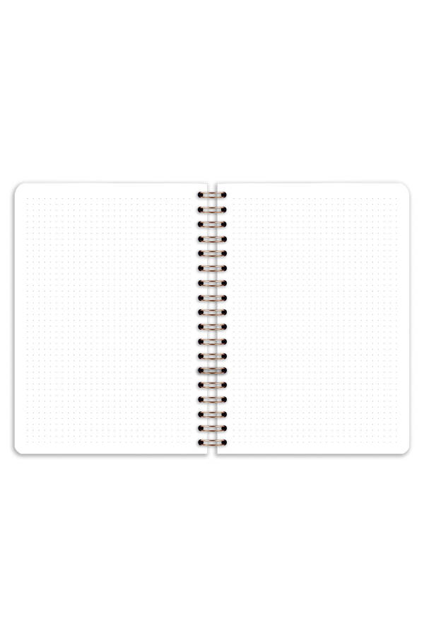 17x24 Cm Hard Cover Notebook with Elastic Closure, Dotted, Cherry - 7