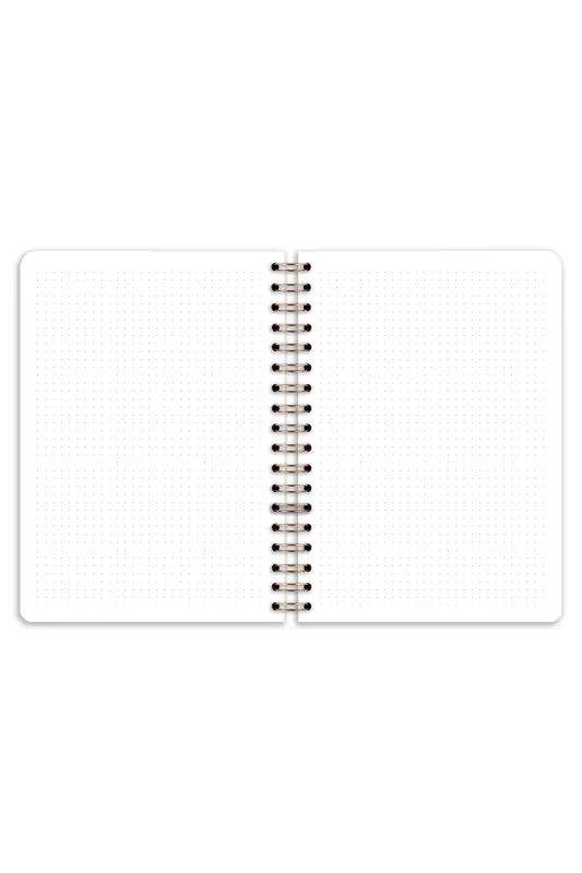17x24 Cm Hard Cover Notebook with Elastic Closure, Dotted, Cherry - 8