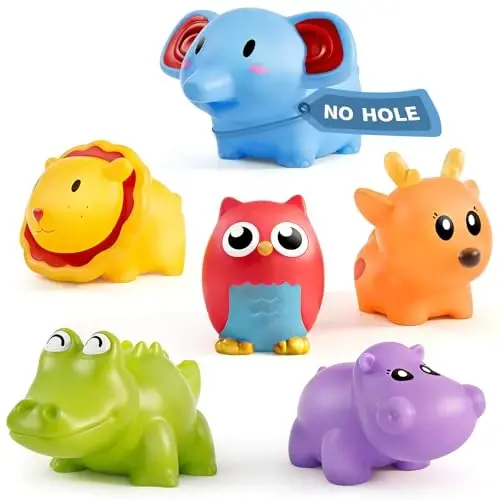 Hely Cancy Infant Bath Toys for 18 Months - No Hole Animal Bathtub Toys, Baby Bath Tub Toys - 1