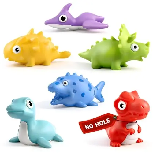 Hely Cancy Infant Bath Toys for 18 Months - No Hole Animal Bathtub Toys, Baby Bath Tub Toys 