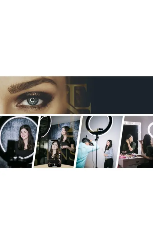 18 Inç Ring Light Megalux Youtuber Makyaj Güzellik 5500k 48w Kuaför Kit Çantalı Ve Kumandalı-18 İNÇ - 6