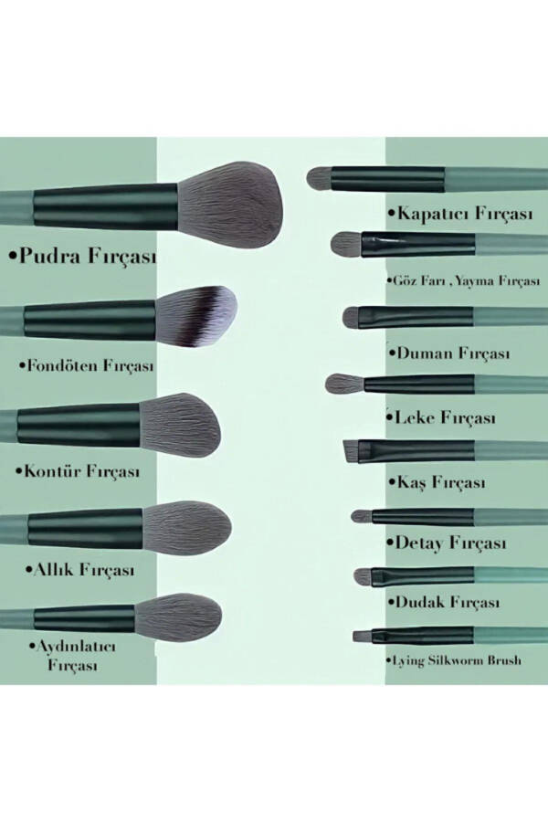 19 Parça Lüx Keseli Makyaj Fırça Seti Makyaj Süngeri Ve Fırça Seti - 3