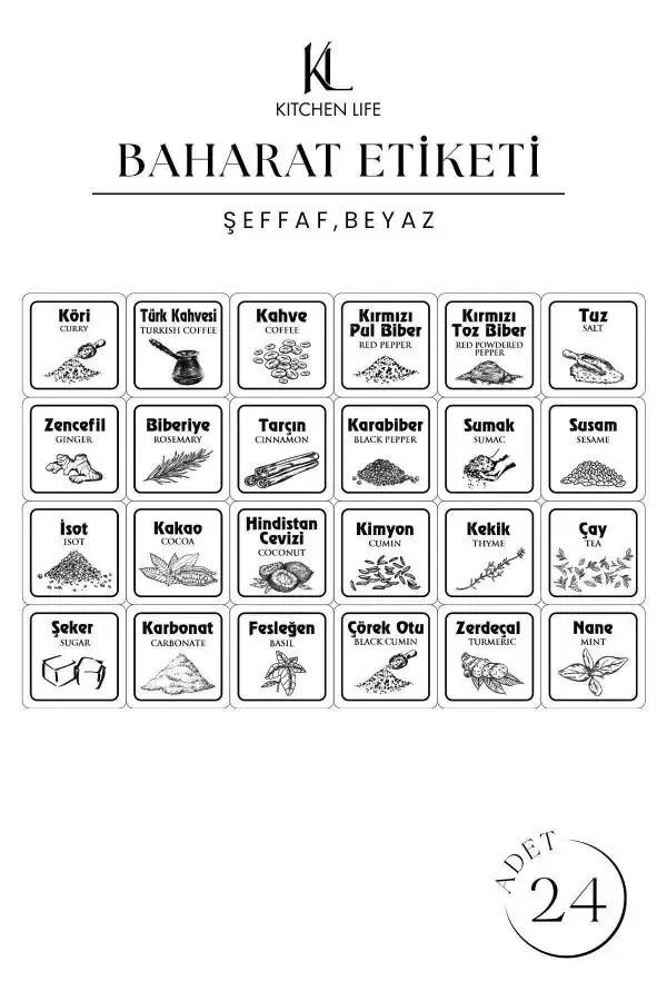 18-Piece Labelled Square Food Storage Container Set x6 (550ml-1200ml-1750ml) Hard Lidded Jar - 4