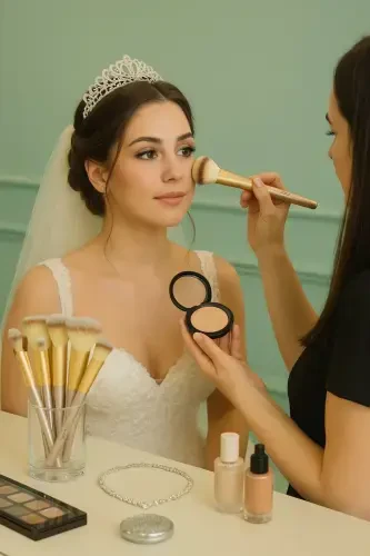 18 Piece Makeup Brush Set Cream - 3