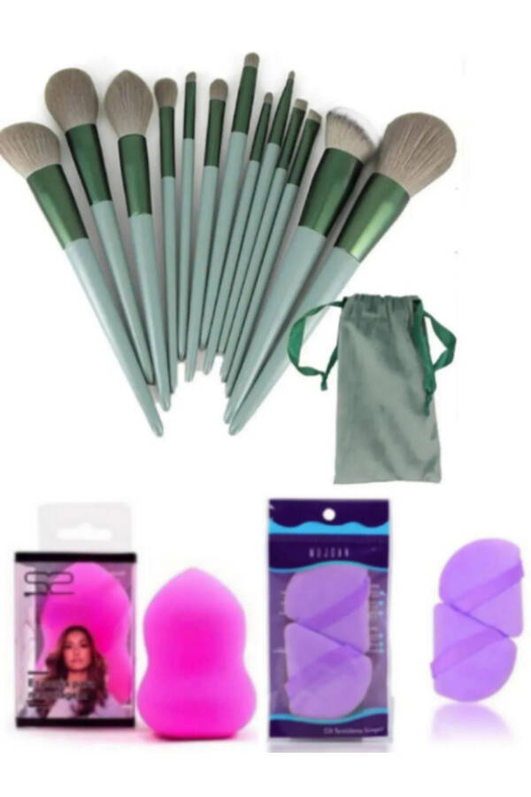 18 Piece Makeup Brush Set Makeup Sponge And Brush Set - 1