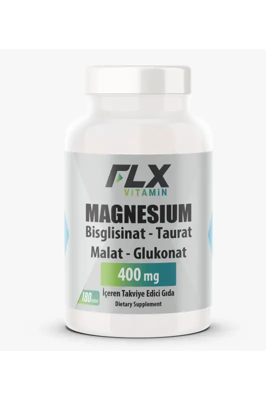 180 Tablet Magniy Bisglitsinat Malat Taurat Glyukonat Magniy Elementlari 400 Mg - 3