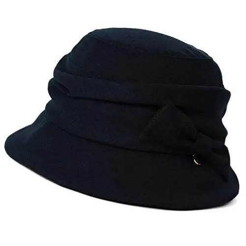 1920S Vintage Cloche Bucket Hat Packable Ladies Church Derby Party Fashion Floopy Winter 55-64CM - 1
