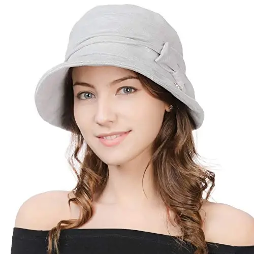 1920S Vintage Cloche Bucket Hat Packable Ladies Church Derby Party Fashion Floopy Winter 55-64CM - 1