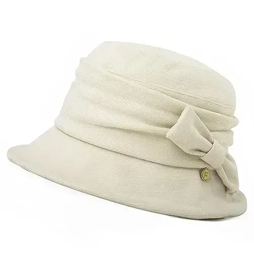 1920S Vintage Cloche Bucket Hat Packable Ladies Church Derby Party Fashion Floopy Winter 55-64CM 