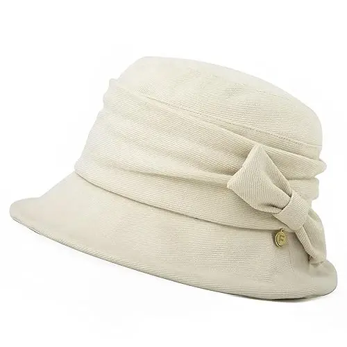 1920S Vintage Cloche Bucket Hat Packable Ladies Church Derby Party Fashion Floopy Winter 55-64CM - 1