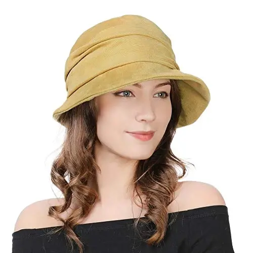 1920S Vintage Cloche Bucket Hat Packable Ladies Church Derby Party Fashion Floopy Winter 55-64CM - 1