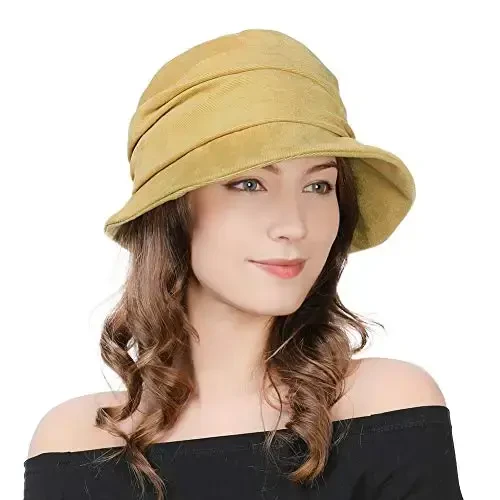 1920S Vintage Cloche Bucket Hat Packable Ladies Church Derby Party Fashion Floopy Winter 55-64CM - COMHATS