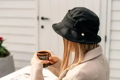 1920S Vintage Cloche Chelak Yig'ma Ayollar Cherkovi Derbi Partiyasi Moda Floopy Qish 55-64SM - 6