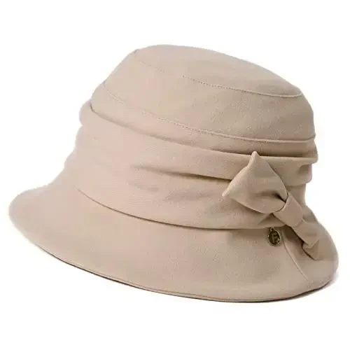 1920S Vintage Cloche Paqir Qalpog'i Yig'iladigan Ayollar Cherkov Derbi Party Fashion Floopy Qish 55-64CM - 1