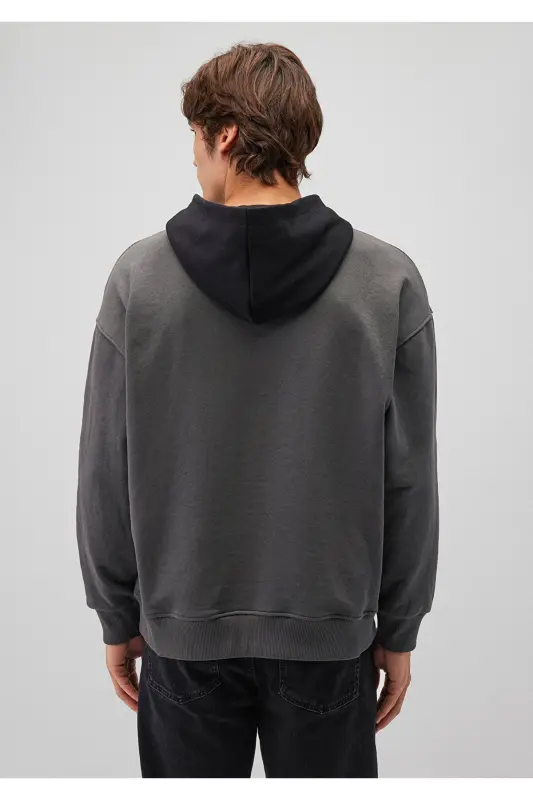 1991 Baskılı Antrasit Sweatshirt 0S10166-70088 - Gri-70088 - 4