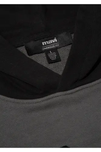 1991 Baskılı Antrasit Sweatshirt 0S10166-70088 - Gri-70088 - 7