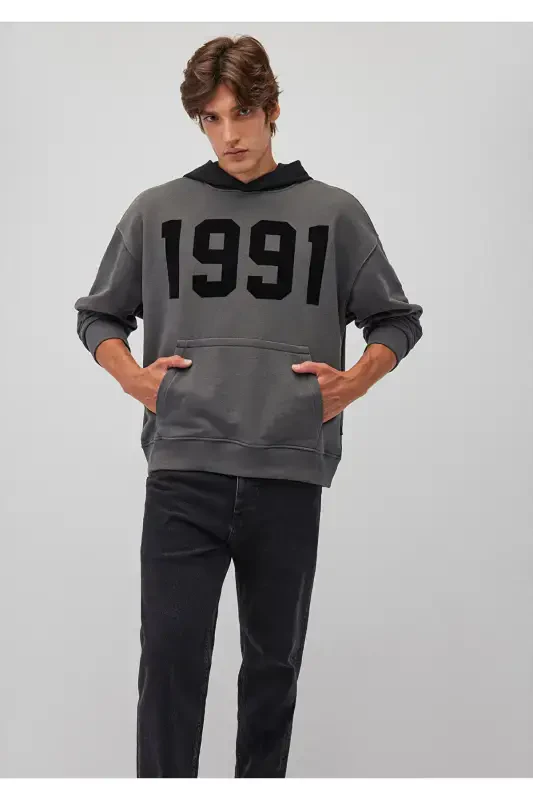 1991 Printed Gray Sweatshirt - 1