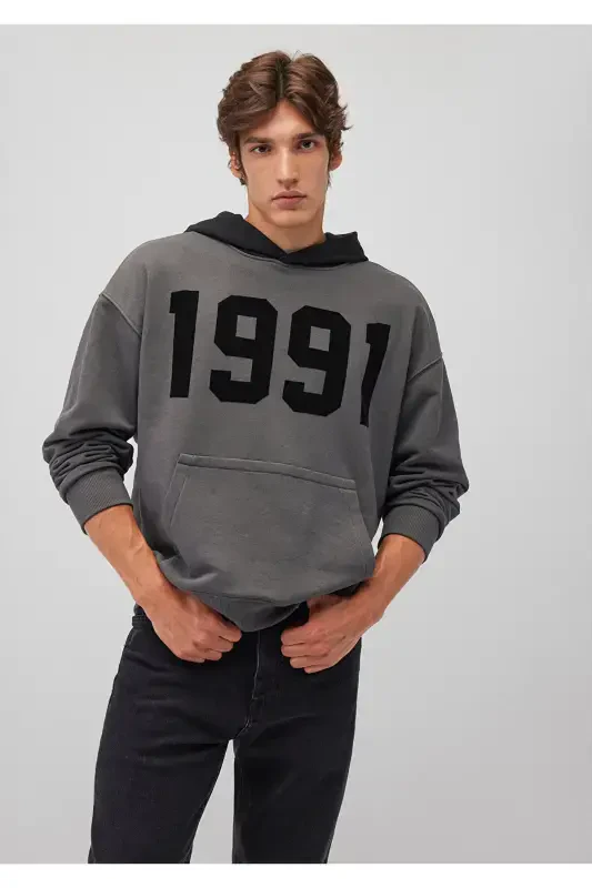 1991 Printed Gray Sweatshirt - 2