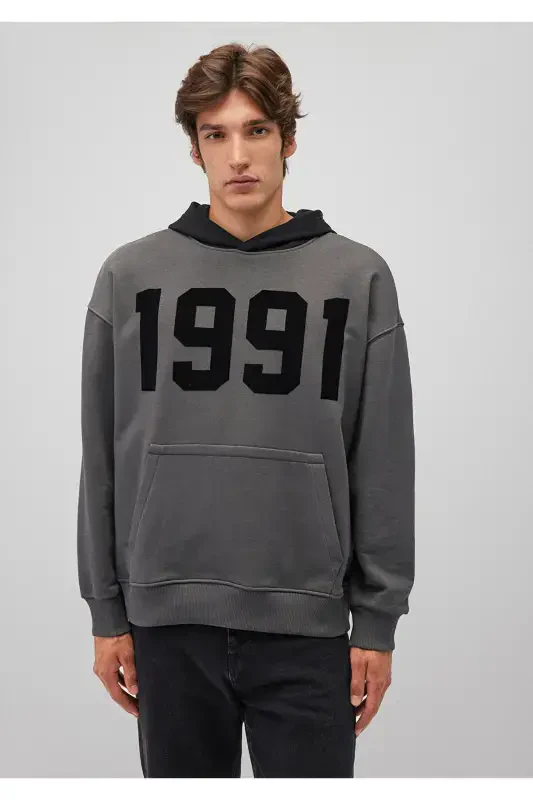 1991 Printed Gray Sweatshirt - 3