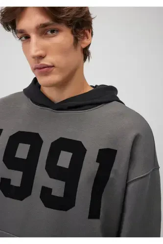 1991 Printed Gray Sweatshirt - 6