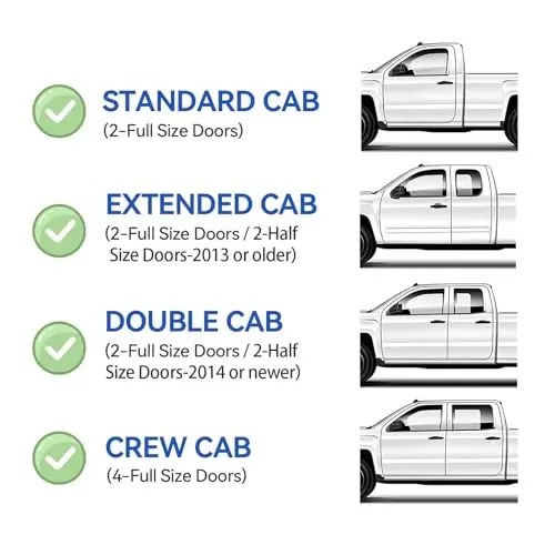 1999-2007 Chevy Silverado va Sierra 1500/2500 uchun deraza visorlari, yomg'irdan saqlovchi shamollatish qalqoni soya deflektori To'q tutun 2001-2007 Silverado va Sierra 3500 Standard/Regular Kabina, 2 dona, yopishqoq - CMVT AUTO (1)
