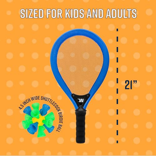 1i4 Group Whackminton - Perfect Racket Game for Adults & Kids - Fun Outdoor Sport for The Backyard, Beach & Lawn - Outdoor Toy - 4