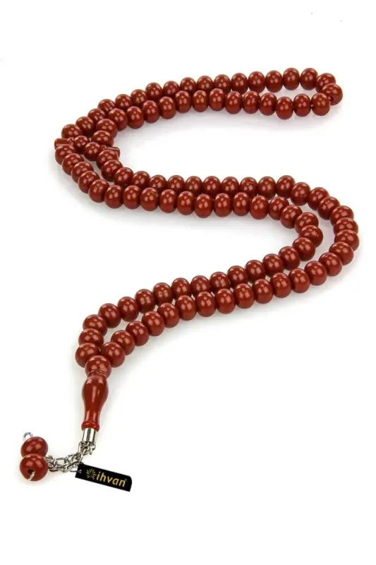 1st Quality 10mm 99 Beads Hajj Umrah Gift Rosary (10 Pieces) - Light Gray - İHVAN