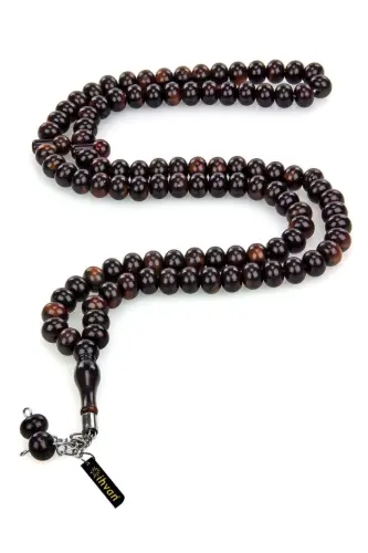 1st Quality 10mm 99 Beads Prayer Beads for Hajj Umrah Gift (10 Pieces)-Brown - 1