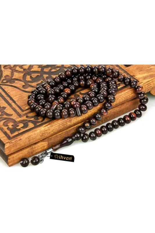 1st Quality 10mm 99 Beads Prayer Beads for Hajj Umrah Gift (10 Pieces)-Brown - 2
