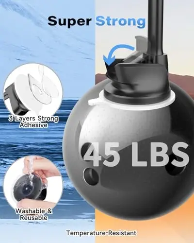 1Zero Solid Car Truck Phone Mount Wireless Charger Holder with 14-Inch Gooseneck Long Arm for iPhone 15 Pro Max Plus 14 13 12 11 XS X Samsung S24 Ultra S23 S22 S22 S21 S20 Pixel 9 Pro XL 8 7 6 5 4 - 7