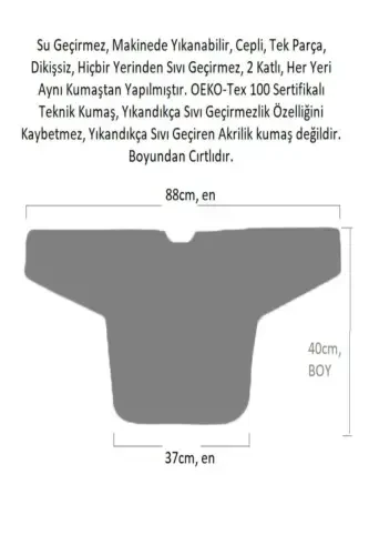 2-4yaş, Zoo, Sıvı Geçirmez, Makinede Yıkanabilir, Cepli, Uzun Kollu Bebek Mama Önlüğü, Önlük - 5