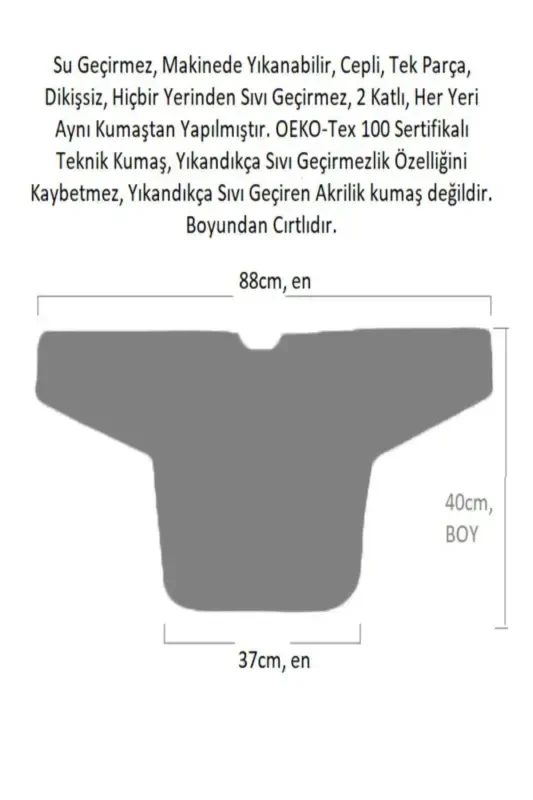 2-4yaş, Zoo, Sıvı Geçirmez, Makinede Yıkanabilir, Cepli, Uzun Kollu Bebek Mama Önlüğü, Önlük - 5