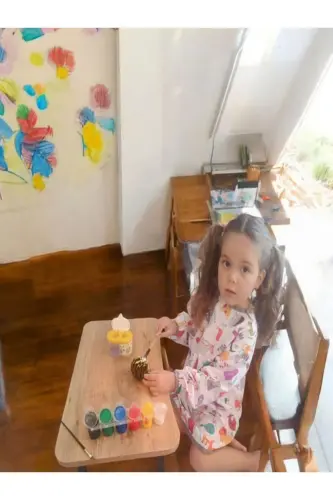 2-4-yaş Zoo,Su Geçirmez,Cepli,Makinede Yıkanabilir,Cırtlı, Uzun Kollu dikişsiz Bebek Önlüğü-zoo des 