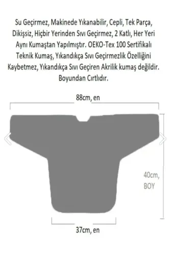 2-4-year Zoo, Waterproof, Pocketed, Machine Washable, Velcro, Long Sleeve Seamless Baby Bib-zoo des - 3