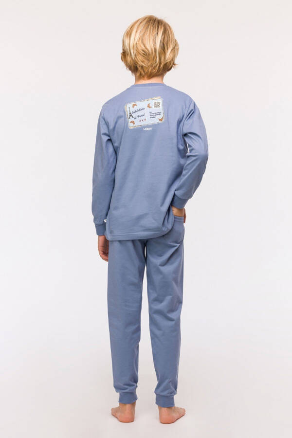 2-8 Yaş Erkek Çocuk Pijama-Plc - 813-Mavi - 10