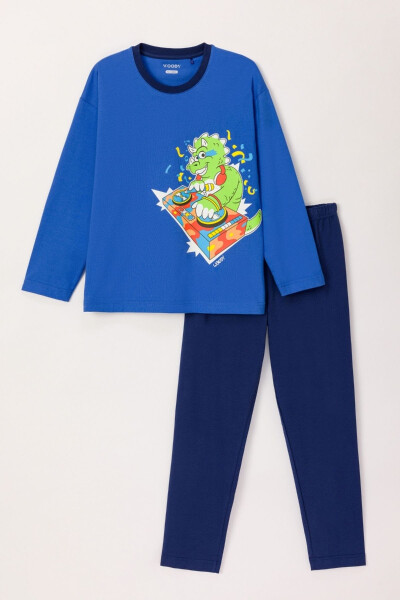 2-8 Years Old Boy Pajama-Plu - 875-Blue - 19