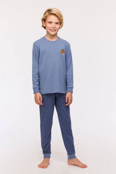 2-8 Years Old Boys Pajama-Pzl - 813-Blue - 17