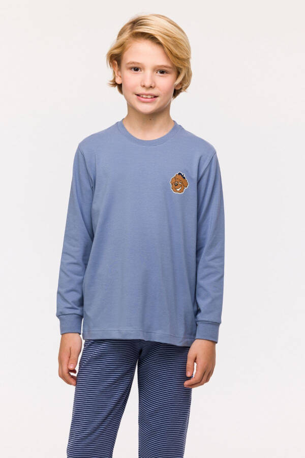 2-8 Years Old Boys Pajama-Pzl - 813-Blue - 19