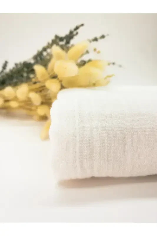 2’li Set Müslin Bebek Örtüsü | 100x100 Cm | %100 Pamuk | Ekru & Çağla Yeşili | Hassas Ciltler Için-Ekru - 3