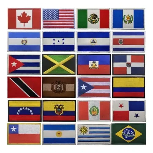 2 PCS AliPlus American Mexican Flag Patch Embroidered Tactical Military Morale Patch Applique Fastener Hook and Loop - 5