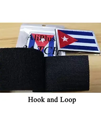 2 PCS AliPlus Cuba Flag Patches Embroidered Tactical Military Morale Patch Applique Fastener Hook and Loop - 5
